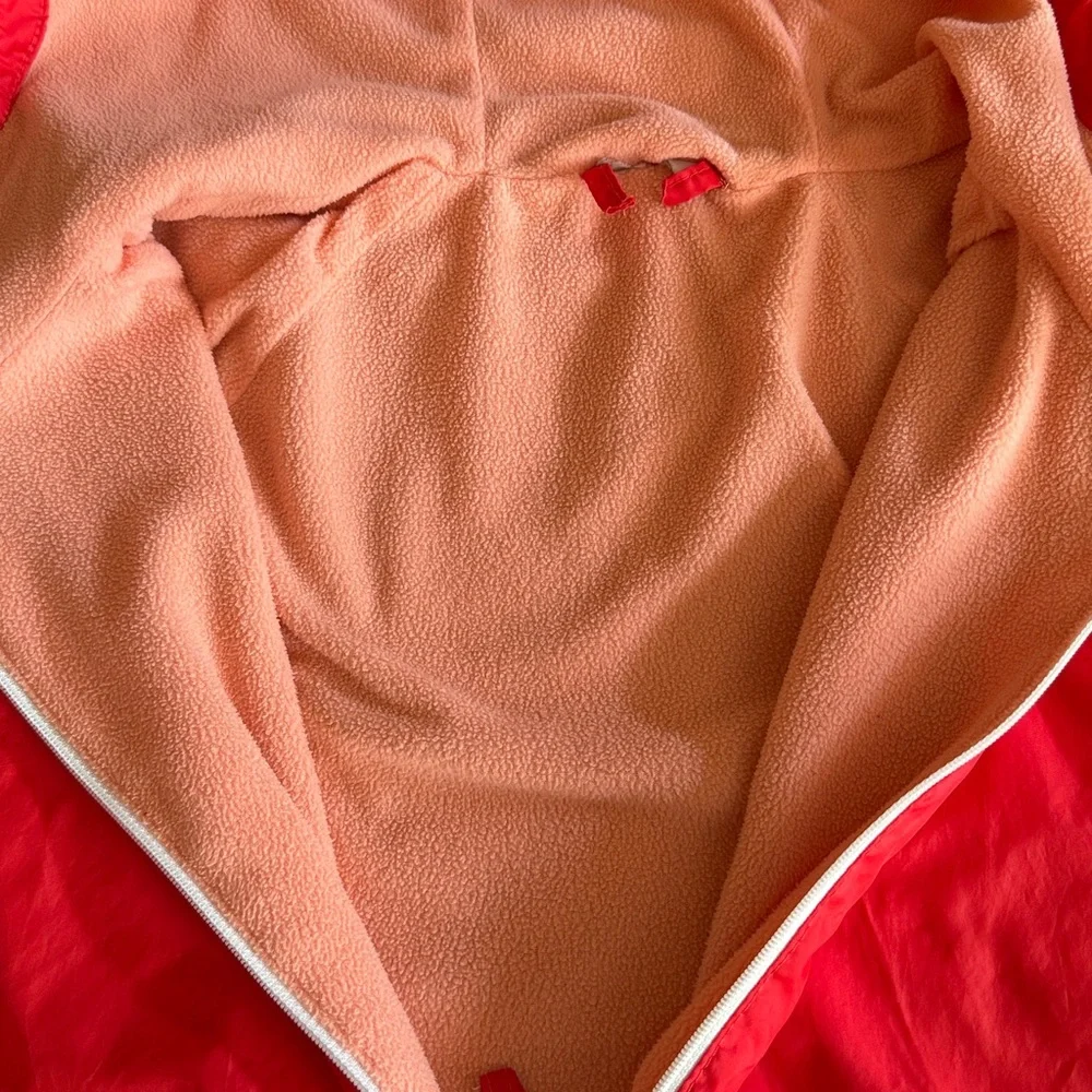 COLUMBIA GIRLS MAY VALLEY FLEECE HOODED WINDBREAKER SZ XL